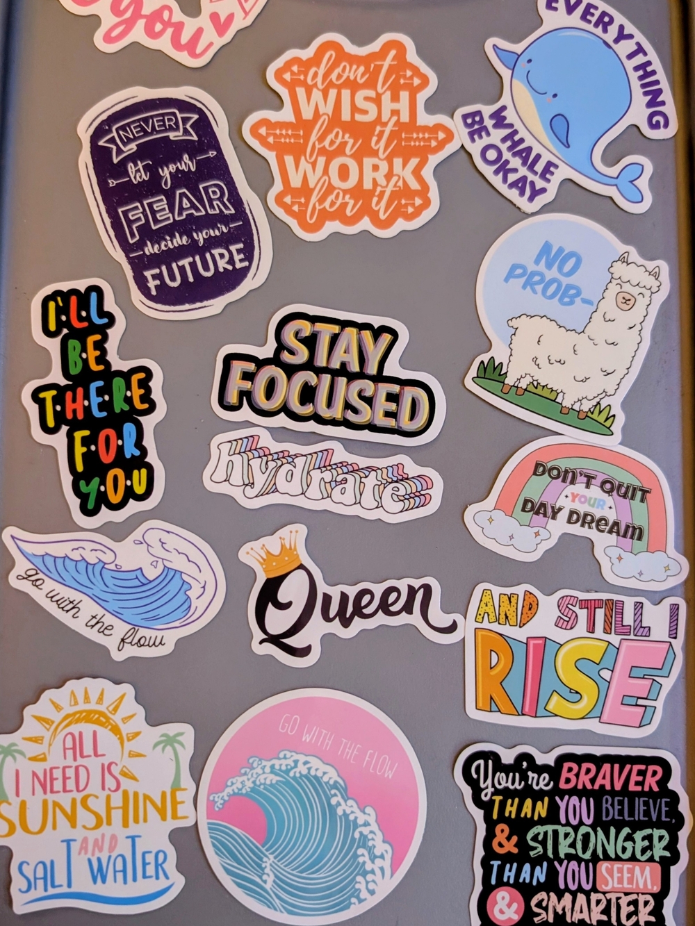 Decorative Motivational Stickers – Stay Focused Collection